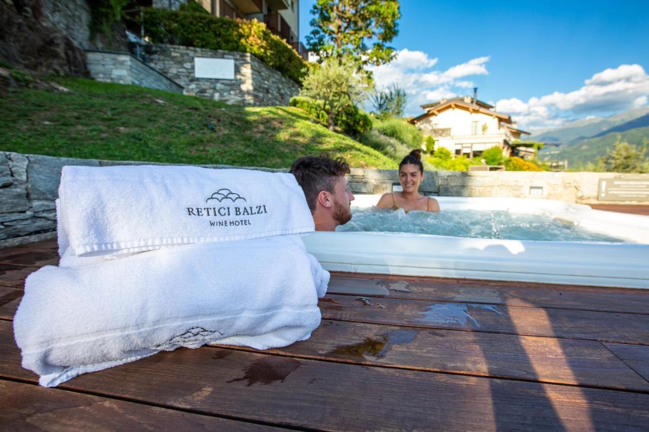 Wine Hotel Retici Balzi Poggiridenti ภายนอก รูปภาพ