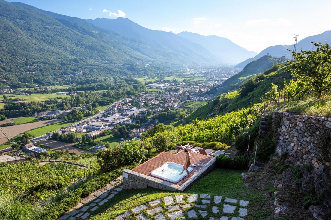 Wine Hotel Retici Balzi Poggiridenti ภายนอก รูปภาพ