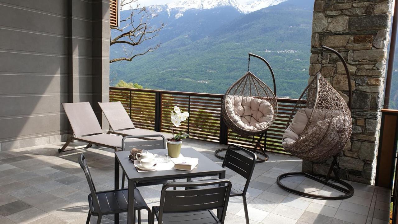Wine Hotel Retici Balzi Poggiridenti ภายนอก รูปภาพ